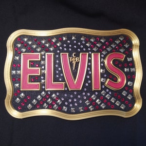 Elvis Film 2022 Logo "Belt buckle" bord met strass steentjes