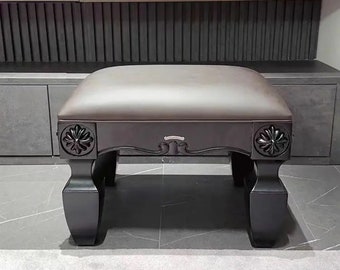 Chrome Hearts Nordic furniture Solid Wood Ottoman Footrest Living Room Bedroom Foot Pedal Sofa Stool Makeup Piano