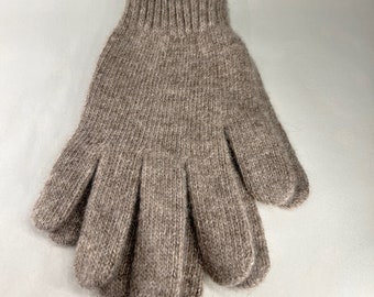 Guantes cálidos y cómodos, 100% lana de yak, gris, sostenibles, talla M-L para mujer