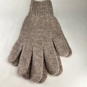 Warm and comfortable gloves, 100% yak wool, grey, sustainable, womens M-L size image 1