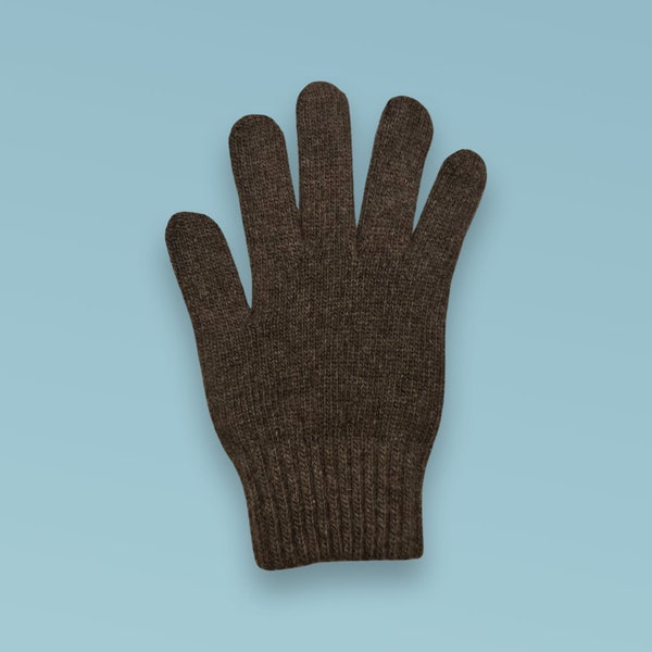 Gants marron café, chauds et doux, 100 % laine de yak, durables, taille M-L pour femme