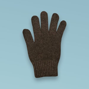 Warm and comfortable gloves, 100% yak wool, grey, sustainable, womens M-L size image 4