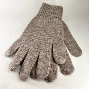 Warm and comfortable gloves, 100% yak wool, grey, sustainable, womens M-L size image 3