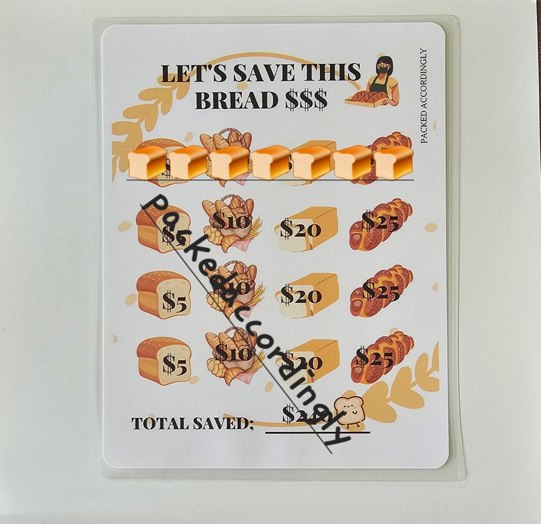 Let's Save This Bread Savings Challenge Etsy