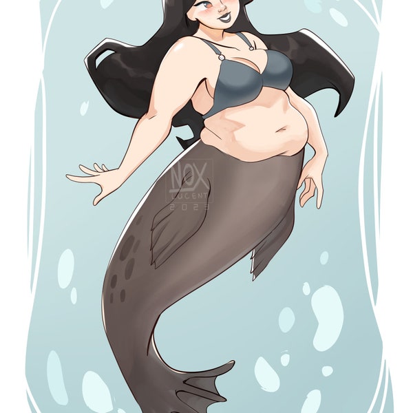 Selkie Seal Girl Print