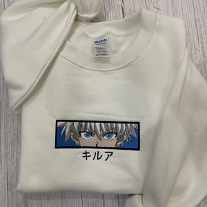Embroidered killua hoodie clearance