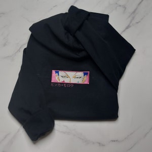 Anime Embroidered Sweatshirt, Embroidered Anime Shirt, Anime Shirt, Embroidered Shirt, Embroidered Hoodie, Anime Tee EHUNT071