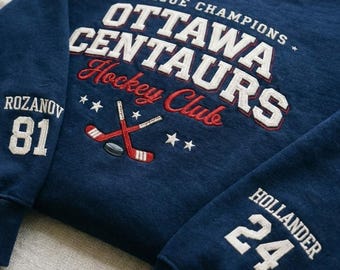 Sudadera bordada con texto "Hockey Romance", unisex, LGBT, regalo para él