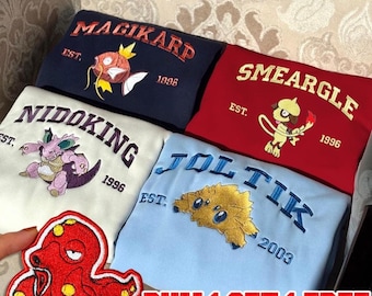 Sudadera bordada con personajes de anime, camiseta de anime con lavado mineral, camiseta retro de manga, regalo para él