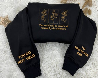 Throne Of Glass Embroidered Sweatshirts, Sarah J. Maas, Throne Of Glass Quote, Empire of Storms, Heir of Fire, Bookish Shirt ESH068.2H