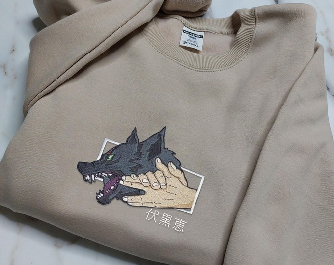 Sweat-shirt brodé anime, chemise anime brodée, chemise anime, chemise brodée, sweat à capuche brodé, t-shirt anime, chemise anime EJUJU109