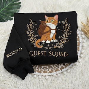 Quest Squad Broccoli Embroidered Sweatshirt, Onyx Storm, Basgiath War College, Dragon Rider, Bookish Gift, Romantasy Book Lover ESH4156.H.C