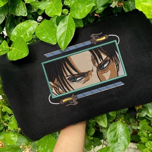 Anime Embroidered Sweatshirt, Embroidered Anime Shirt, Anime Shirt, Embroidered Shirt, Embroidered Hoodie, Anime Tee ESH244
