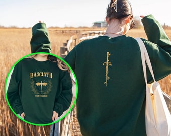 Fourth Wing Embroidered Sweatshirt, Basgiath War College, Dragon