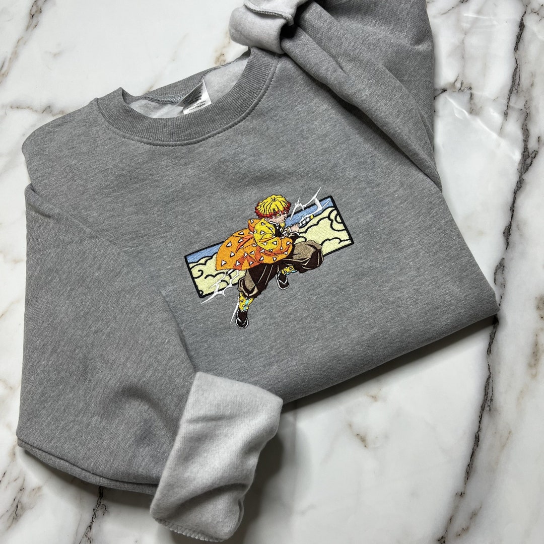 Anime Embroidered Sweatshirt, Embroidered Anime Shirt, Anime Shirt
