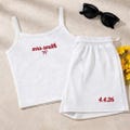 Custom Bridal Embroidered tank Top and Shorts Set, Future Mrs Outfit, Bachelorette Party Gift, Personalized Bride Set, Bridesmaid Gift product logo