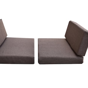 4&quot; RV Camper Dinette 4 fundas de cojín para Flagstaff en corteza marrón 38&quot; x 22&quot;, 12&quot;