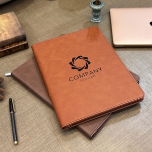 Personalized Refillable Portfolio, Custom Portfolio With Zipper, Custom Leather Portfolio, Personalized Padfolio, Business Gift, Phd Gift
