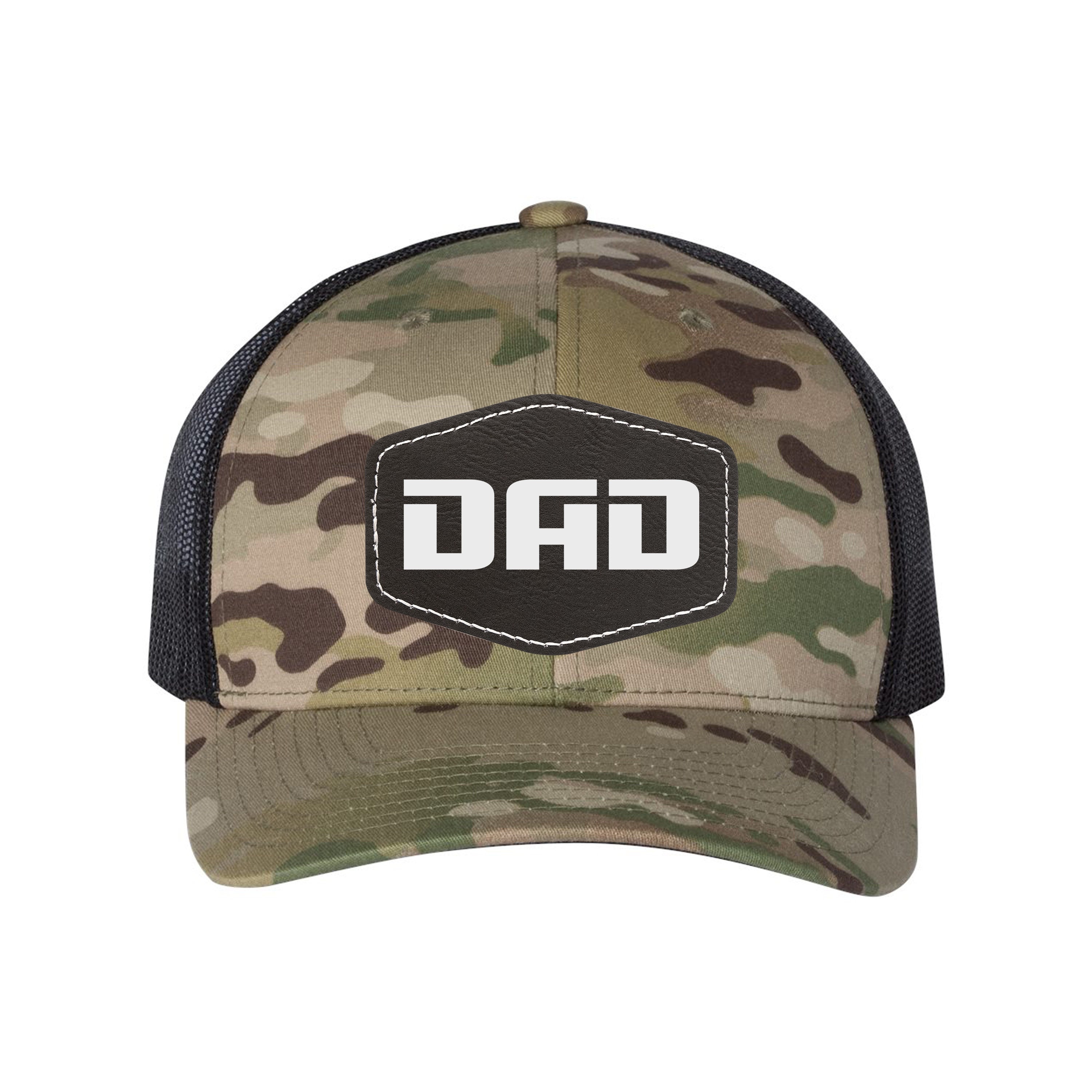 Custom Kids Name Dad Hat, Personalized Dad Gift, Leather Patch Hat, Dad and Kids Trucker Hat, Dad Hat, Fathers Day Hat, Grandpa Hat Gift