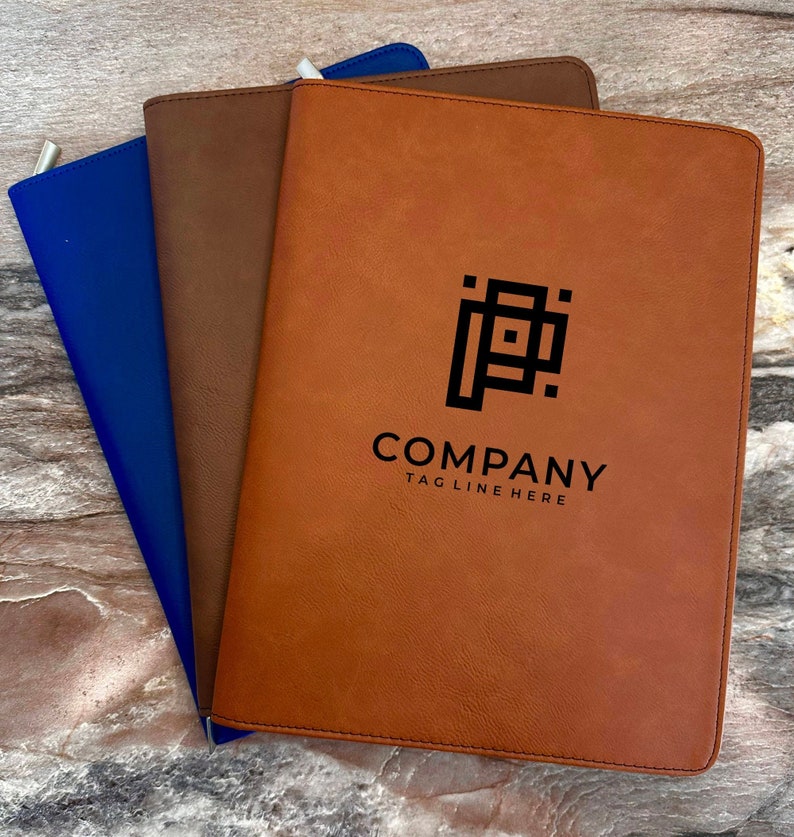 Cartera de empresa de cuero personalizada con cremallera, cartera corporativa recargable personalizada, cartera de diseño de logotipo personalizado regalo empresarial imagen 2