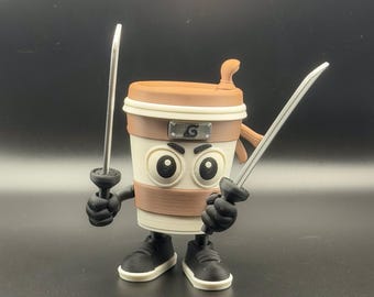 カプチーノ・アサシーノフィギュア | 3Dプリントされたブレインロット関節式ミーム玩具