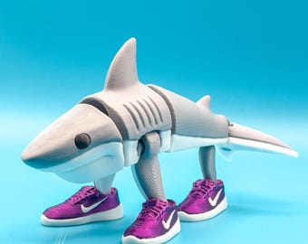 Tralalero Tralala Meme Figure | 3D Printed Brainrot Articulated Toy