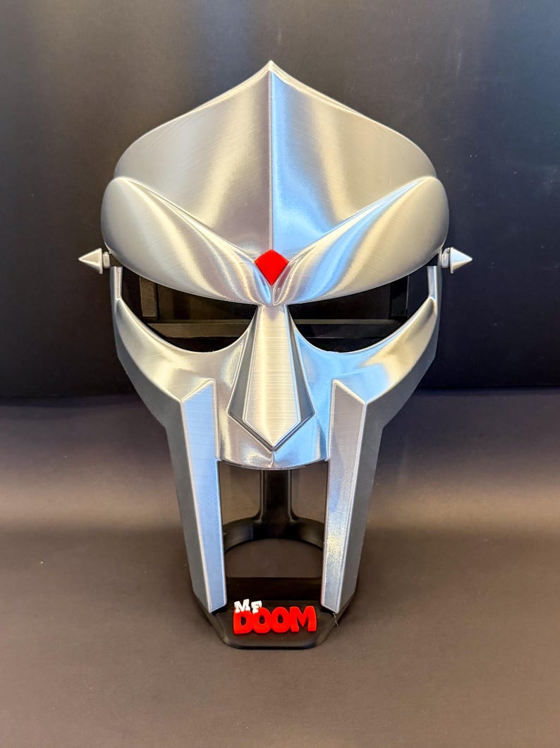 Rectangular Doom MF DOOM Mask With Display Stand | 3D Printed Hip Hop Decor - Etsy