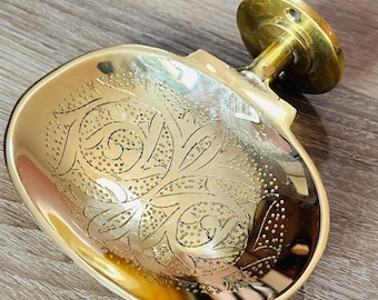 Porte-savon mural en laiton rustique - porte-savon égouttoir, plateau de salle de bain vintage, porte-éponge, salle de bain fait main et accessoire