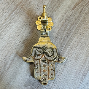 Handmade Moroccan Brass Hook – Single Brass Wall Hook for Home Décor | Brass Towel Hook, Coat Hanger, Vintage Wall Mount Hook