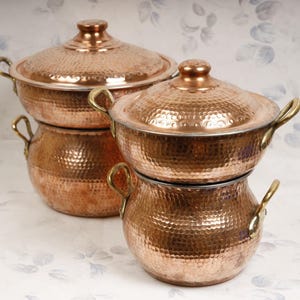 Handmade Moroccan Couscous Maker | Solid Brass & Copper Steamer Pot | Traditional Moroccan Couscous Group | Boho Kitchen Decor