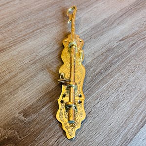 Loquet de porte artisanal marocain en laiton – Serrure traditionnelle avec motif gravé | Boulon en laiton massif pour décoration rustique