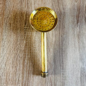 Cabezal de ducha de latón marroquí artesanal: accesorio de baño de latón macizo de inspiración vintage