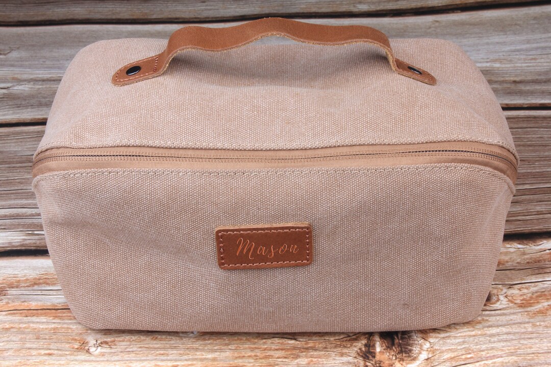 Custom Toiletry Bagkhaki Toiletry Bagtravel Toiletry Bagengraved