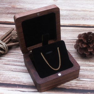 Personalized Jewelry Necklace Box-Jewelry Box For Women-Custom Necklace Box Travel-Handmade Wooden Jewelry Box-Anniversary Jewelry Gift Box Bild 6