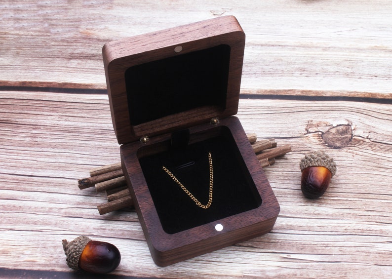 Personalized Jewelry Necklace Box-Jewelry Box For Women-Custom Necklace Box Travel-Handmade Wooden Jewelry Box-Anniversary Jewelry Gift Box Bild 4