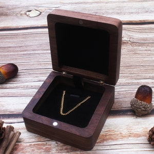 Personalized Jewelry Necklace Box-Jewelry Box For Women-Custom Necklace Box Travel-Handmade Wooden Jewelry Box-Anniversary Jewelry Gift Box Bild 8