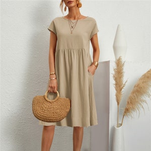 Linen dress made in usa cheap