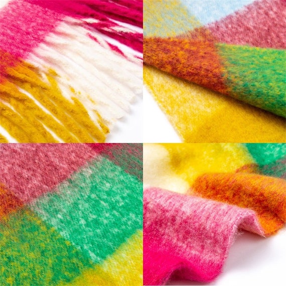 Soft Handle Plastic Crochet Double Color Large Scarf Stitch - Temu