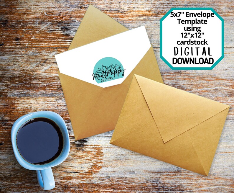 Printable Template and Instructions for Making a 5x7 Envelope From