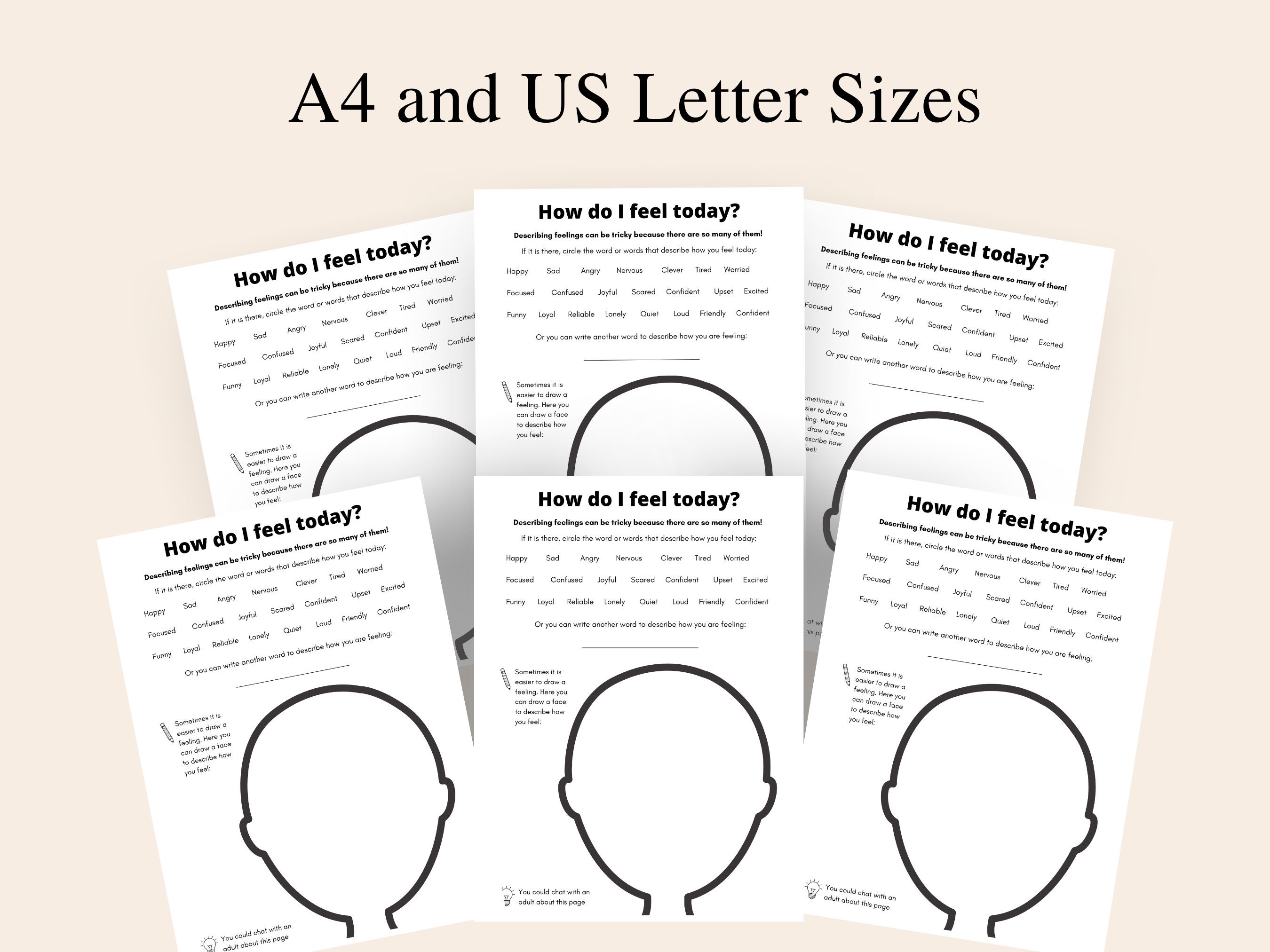 How Do I Feel Today Printable Sheets Help Children Understand Emotions ...