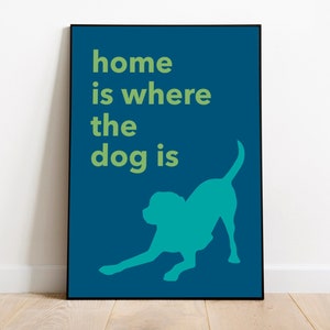 Printable Wall Art for Dog Lover, Instant Download Dog Dad Gift, Colorful Home Decor