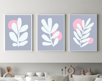 Boho Wall Art Print Set of 4, Modern Matisse Printable Art Set, Minimalist Art