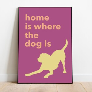 Wall Art Print with Dog, Modern Home Decor, Instant Download Dog Art, Gift for Dog Lover