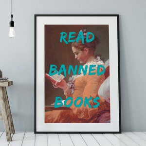 Wall Art Print Instant Download, Contemporary Wall Art Poster, Gift for Book Lover image 3