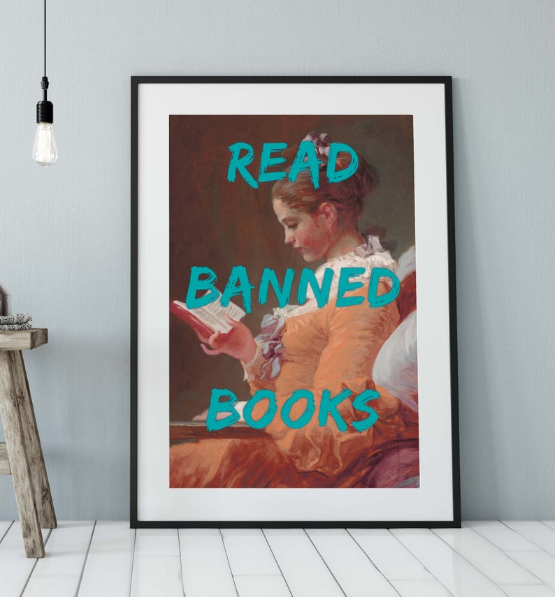 Wall Art Print Instant Download, Contemporary Wall Art Poster, Gift for Book Lover image 3