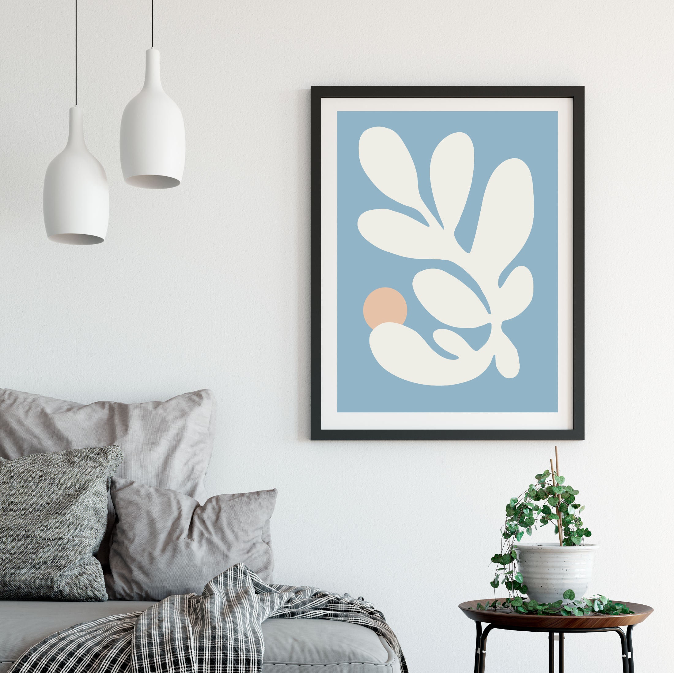 Boho Wall Art Print, Printable Modern Minimalist Art, Instant Download ...