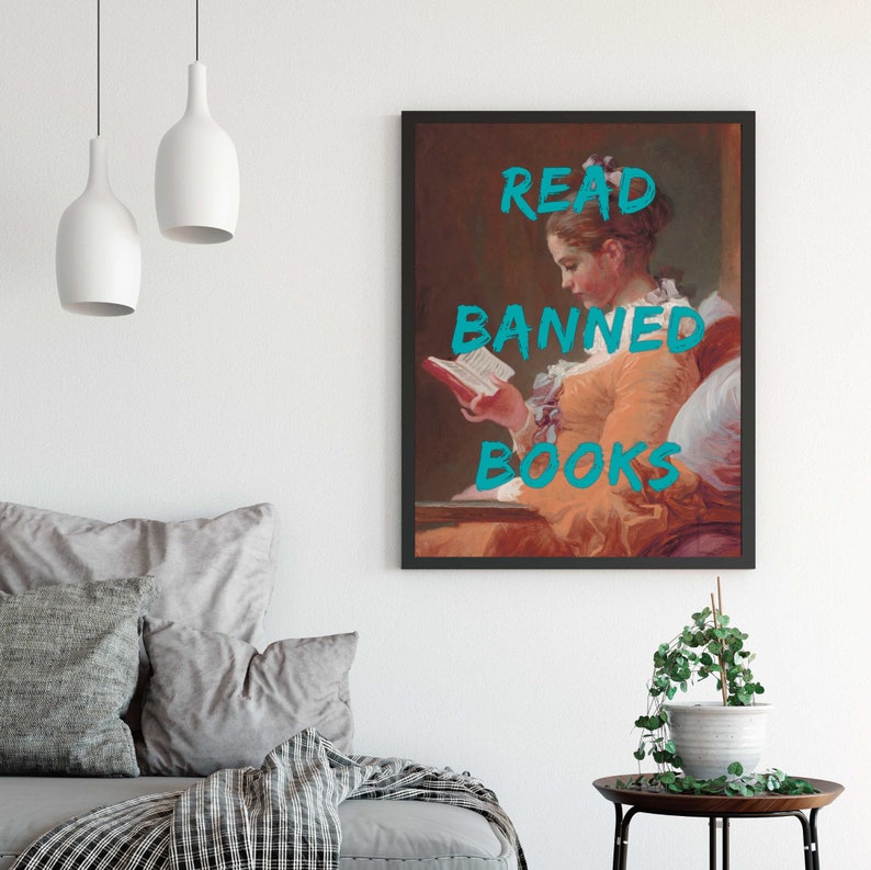 Wall Art Print Instant Download, Contemporary Wall Art Poster, Gift for Book Lover image 4