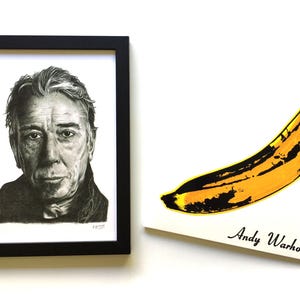 John Cale Art Print - Portrait - Graphic Art - Graphite drawing - Music Wall Decor - Velvet Underground -  Housewarming Gift