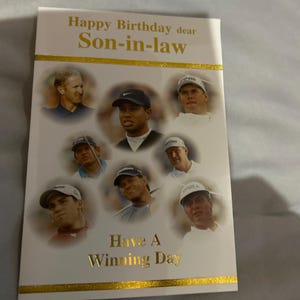 Tarjeta de felicitación de cumpleaños para yerno de golf