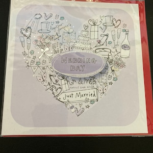Carte de voeux pour le jour du mariage